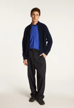Montagut Vestes Et Cardigans-Veste zippée en laine - Madox 05-Bleu marine