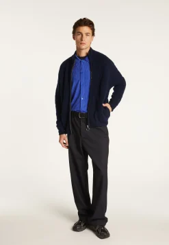 Montagut Vestes Et Cardigans-Veste zippée en laine - Madox 05-Bleu marine