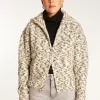 Montagut Vestes Et Cardigans-Veste zippée en laine mohair - Valentine 82-Ecru