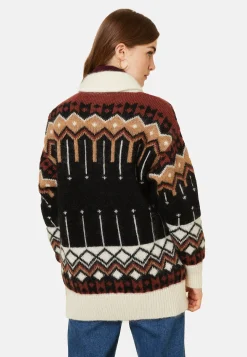 Montagut Vestes Et Cardigans-Veste zippée mi-longue à poches en mohair - Goia 01-Noir